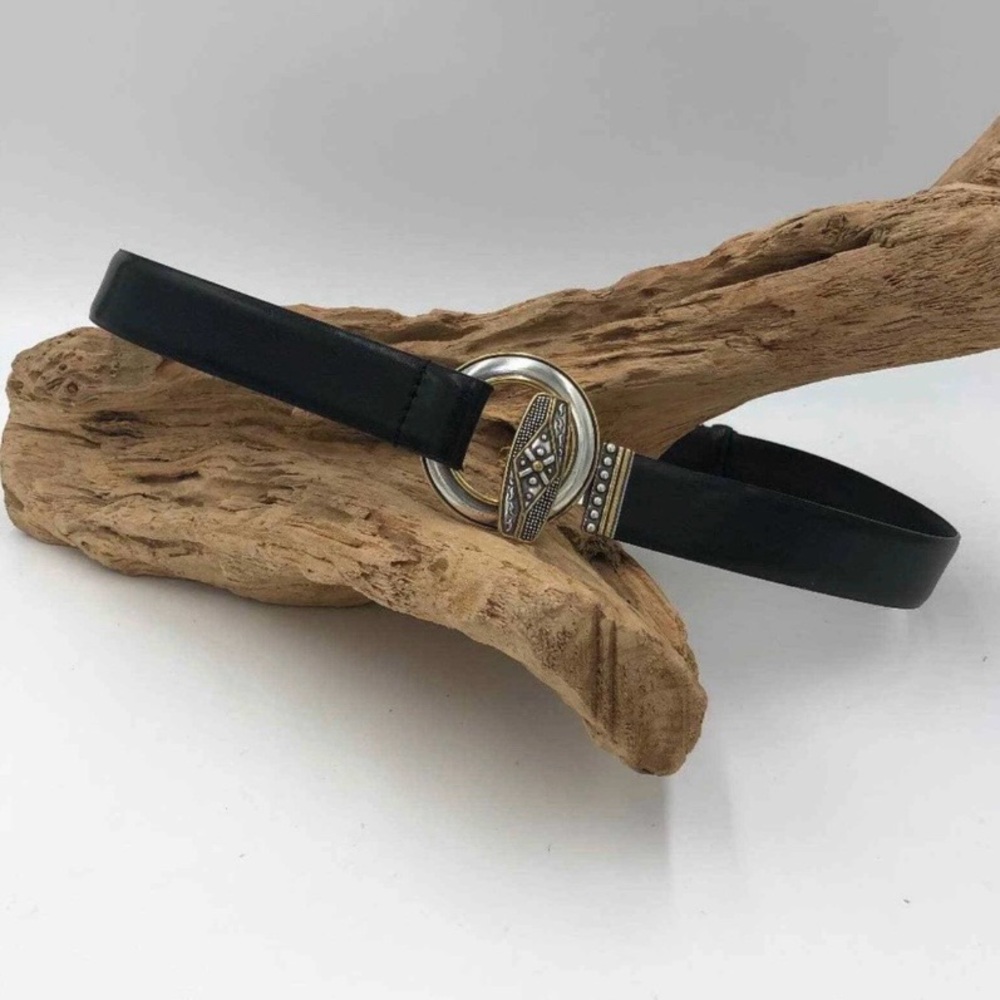 Chico’s Women’s Black Leather Belt